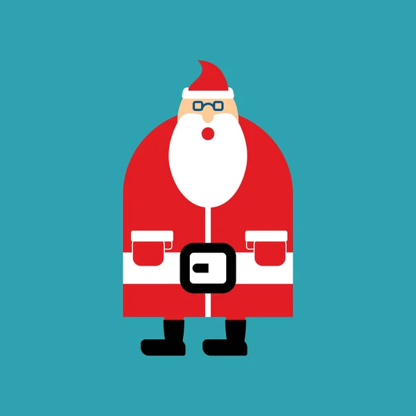 Santa Claus elszigetelt. Nagyapa piros és fehér szakáll. Karácsony — Stock Vector