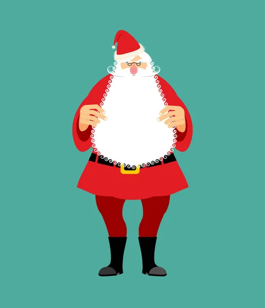 산타 클로스 격리입니다. 붉은 양복과 흰 수염의 할아버지 기독교 — 스톡 벡터