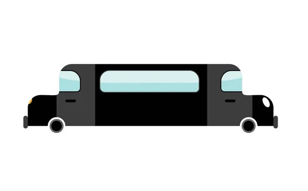 Limousine Black isolated. Transport on white background. Luxury — Stock Vector