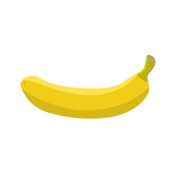 Banan na białym tle. Dojrzały owoc żółty na białym tle — Wektor stockowy