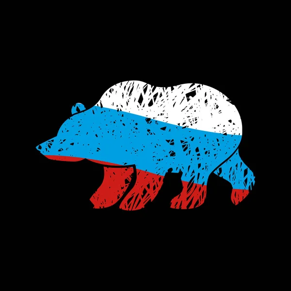 Медведь с флагом россии. Медведь эмблема флаг России ...