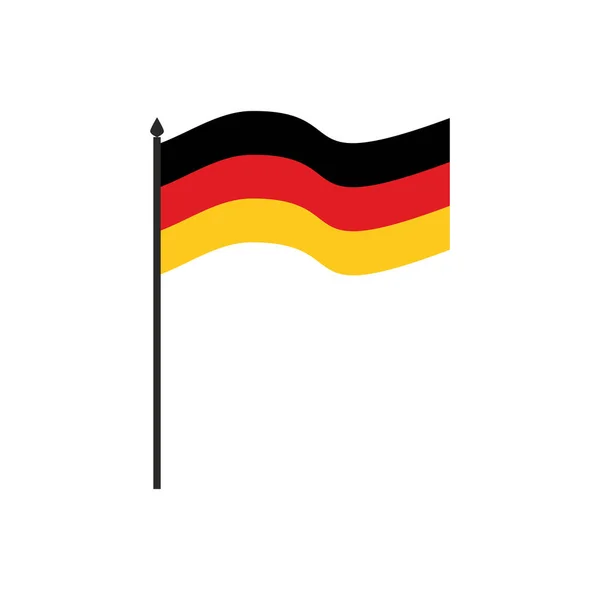 Deutschland Flagge Cartoon Stil isoliert auf weißem Hintergrund. — Stockvektor