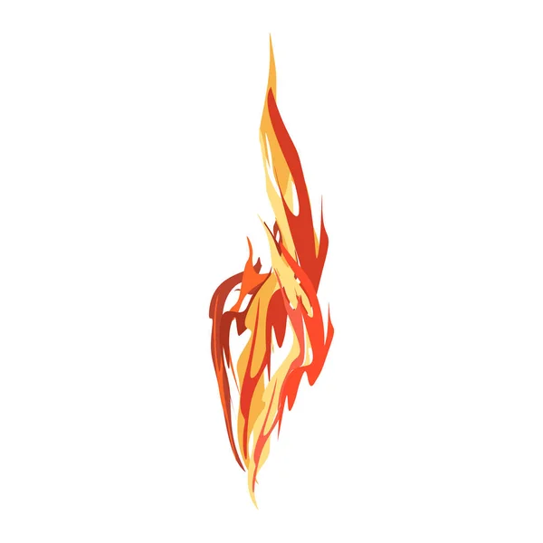 Fogo isolado. Red Flames em fundo branco — Vetor de Stock