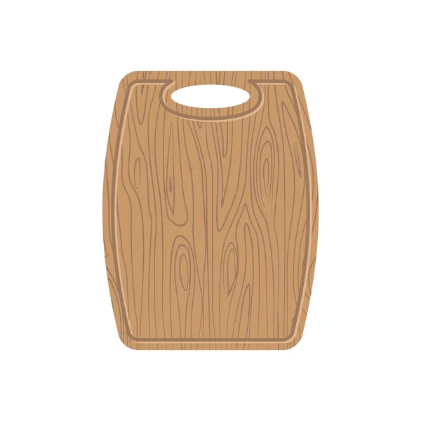 Panneau de cuisine en bois. Ustensiles de cuisine pour la coupe des aliments — Image vectorielle