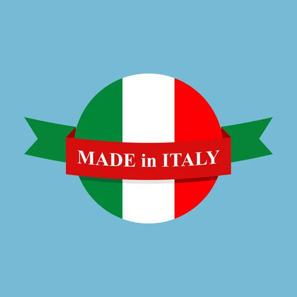 Сделано в Италии логотип. Знак итальянского производства. Эмблема для изделий — стоковый вектор