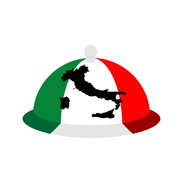 イタリア料理のトレイの記号分離します。イタリアの国立料理の食べログ — ストックベクタ