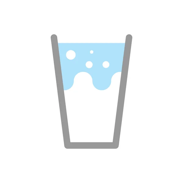 Milch im Glas isoliert. Spritzer und Tropfen — Stockvektor
