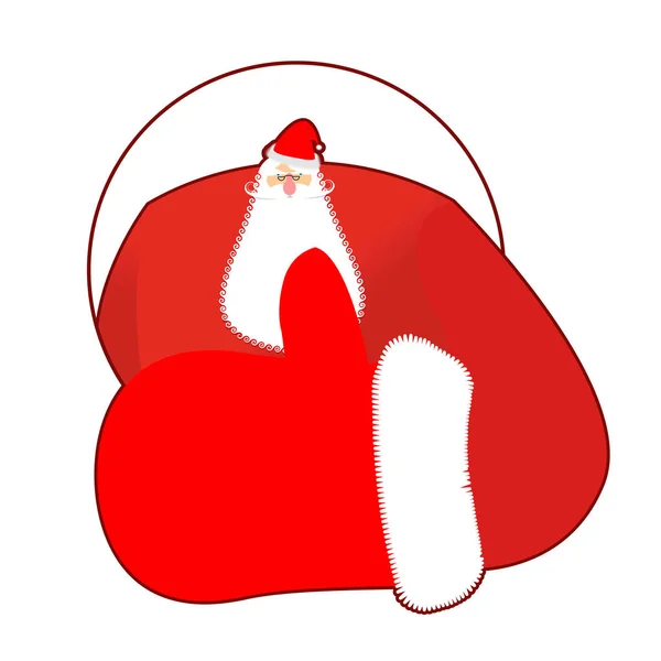 Santa Claus remek. Kéz gesztus teljesen rendben van. Sikere — Stock Vector