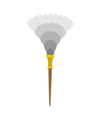 tüy silgi izole. Hizmetçi aksesuar. Toz Temizleme