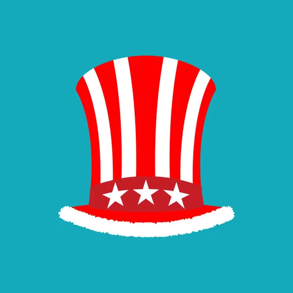 Patriottische Santa Claus GLB. Winter Hat Uncle Sam. Kerst Cylin — Stockvector