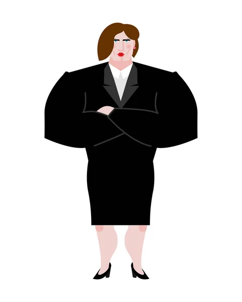 Žena šéf. Ženské banka podnikatelka v obleku. Vážná věc — Stockový vektor