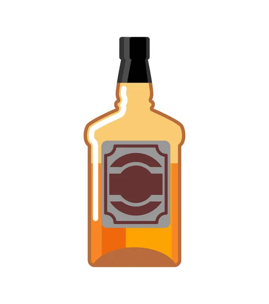 Whisky Botella aislada. Bebe whisky. tequila sobre fondo blanco — Vector de stock