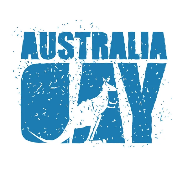 Australia Day. Traditionele Australische patriottische vakantie. Kangaro — Stockvector