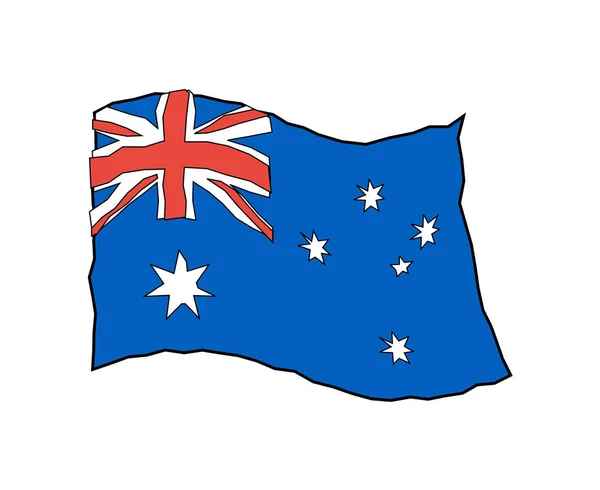 グランジ スタイルでオーストラリアの旗。オーストラリア国立バナー — ストックベクタ