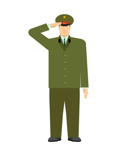 Officier militaire russe isolé. Soldat russe. Illustra — Image vectorielle