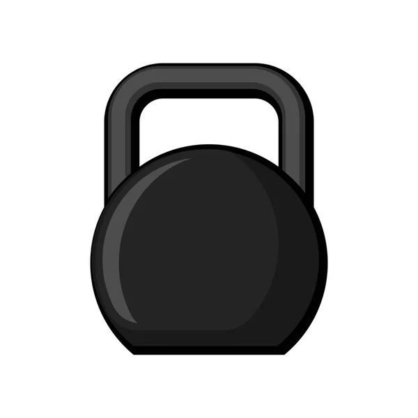 Kettlebell isolado. equipamento de levantamento de energia. Acessórios desportivos — Vetor de Stock