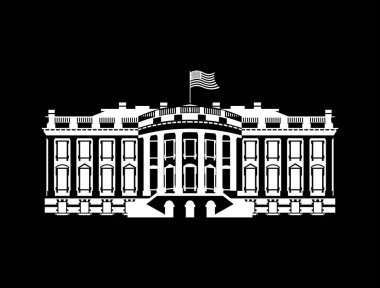 Bize Beyaz Saray simgesi imzala. Amerika hükümet binası. konak P