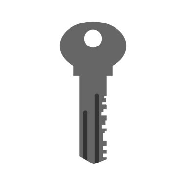 Kapı anahtarı. Beyaz arka plan üzerinde izole ev nota anahtarı