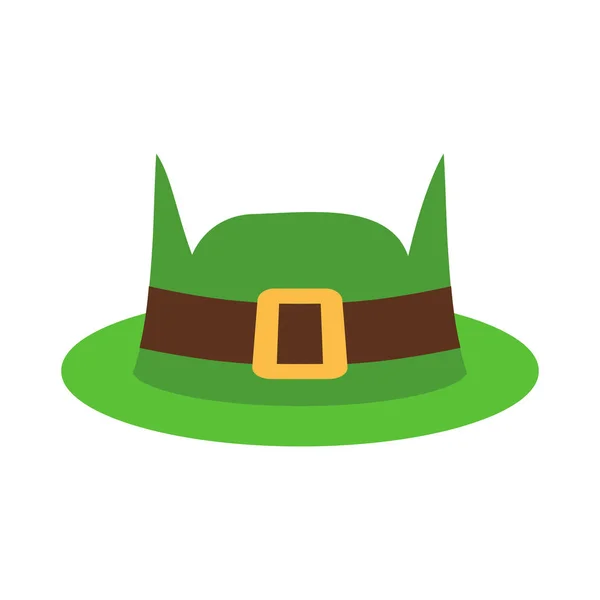 요정 모자 녹색 절연입니다. 대 한 dwar 국가 아일랜드 복고풍 모자 — 스톡 벡터