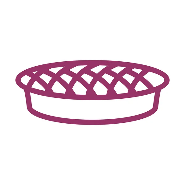 Значок линии пирога. Знак для производства хлеба и пекарни — стоковый вектор
