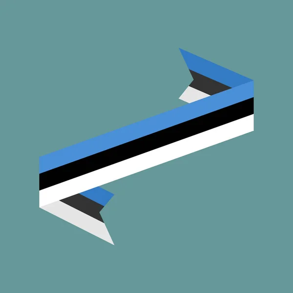 Estonya bayrağı şerit izole. Estonya teyp afiş. Ulusal sym — Stok Vektör