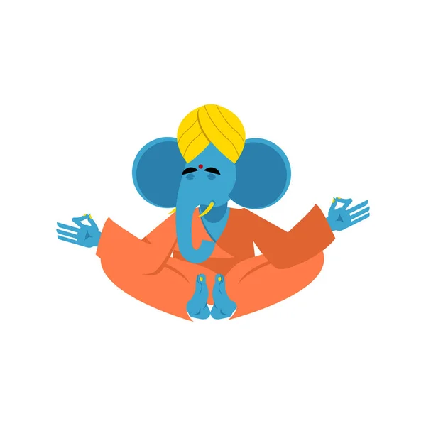 Elefante sagrado en la India. Ganesha dios hindú de la sabiduría y prosperar — Vector de stock