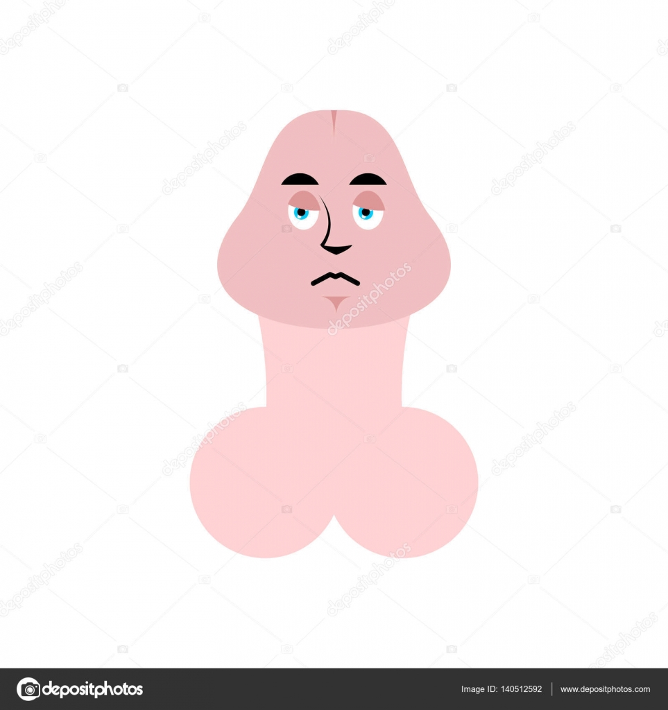 emoji în jos cu purtători de penis