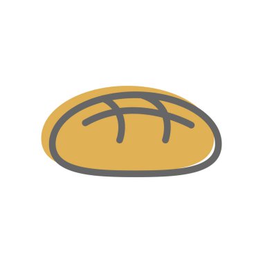 Ekmek çizgi stili. Fırını simgesi. bakeshop izole işareti. Gıda symb