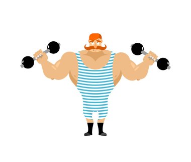 Retro atlet kırmızı bıyıklı. Vintage sporcu. Eski vücut