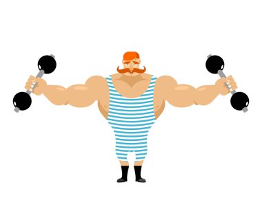 Retro atlet kırmızı bıyıklı. Vintage sporcu. Eski vücut