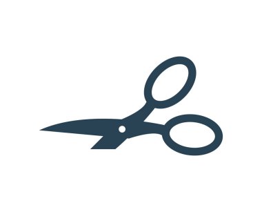 İzole makas işareti. Makası ile kesin sembolü