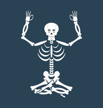 İskelet yoga. Yogi ölü. Zen ve rahatlama. Lotus poz