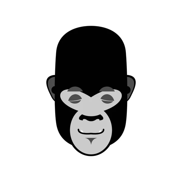 Gorilla schlafende Emojis. Affe schläft Emotion isoliert — Stockvektor