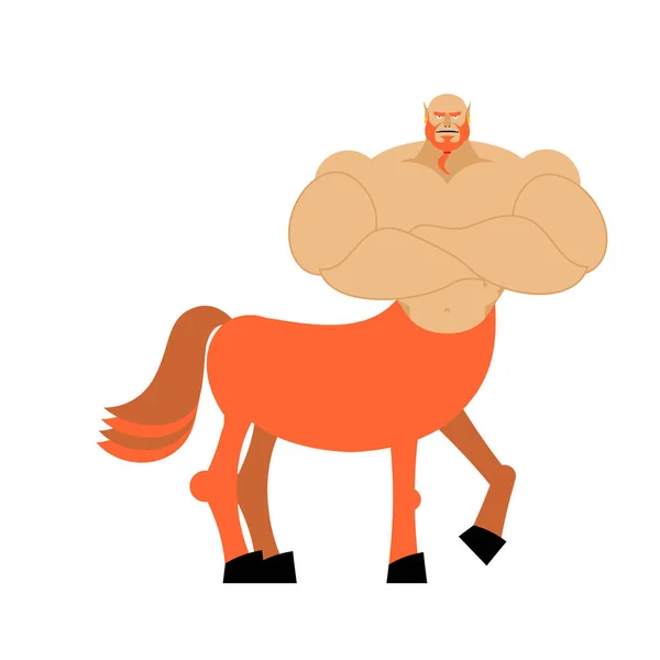 Criatura de conto de fadas Centauro. Cavalo isolado. Fantástico animal. — Vetor de Stock