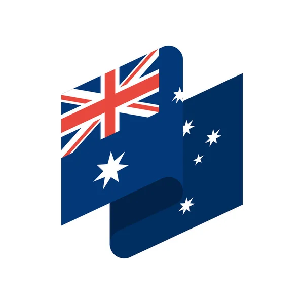 Australien Fahnenband isoliert. australisches Band-Banner. national — Stockvektor