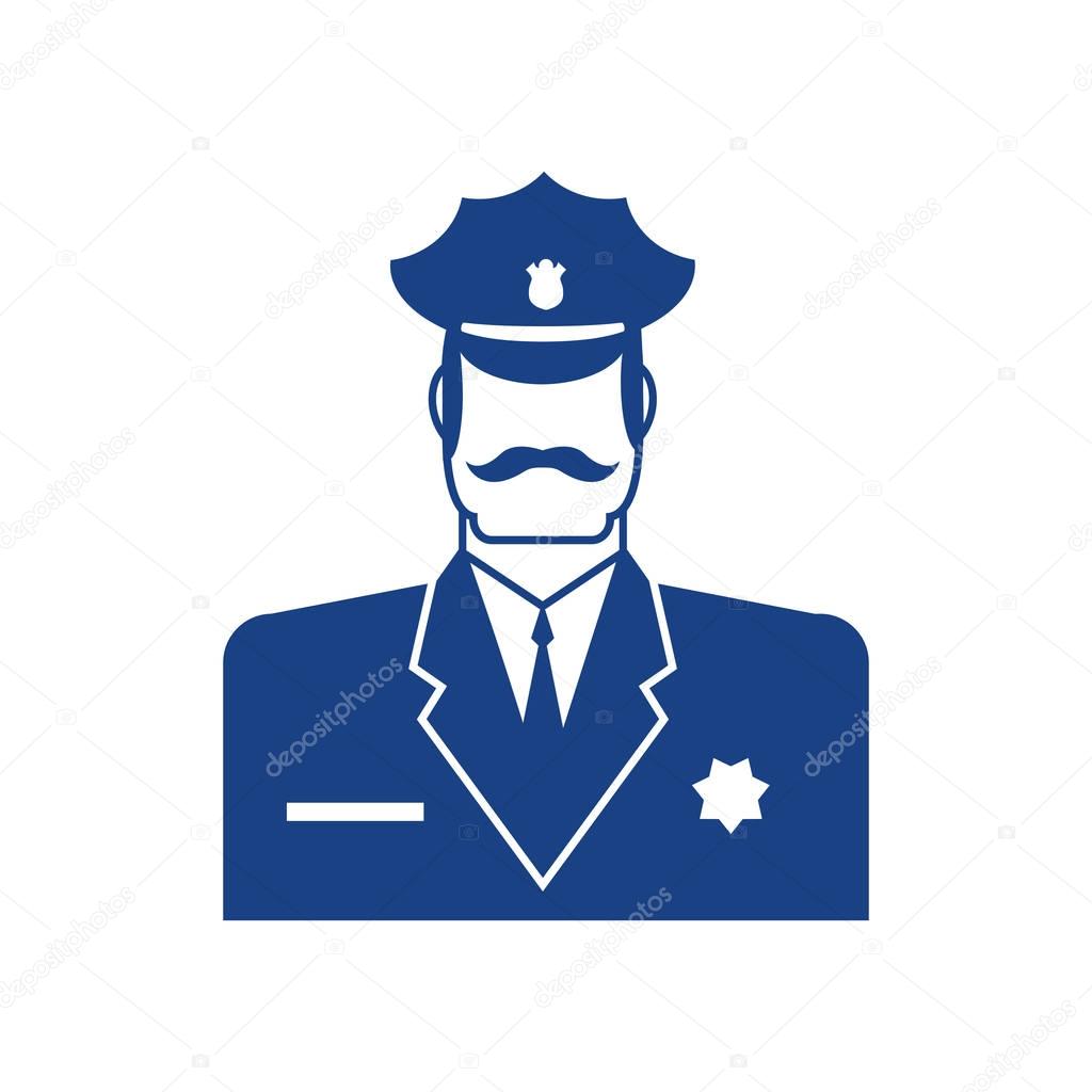 Police icon. Policeman officer sign. Cop symbol