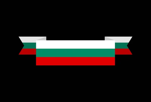 Ruban drapeau bulgare isolé. Bannière de bande bulgare. Pays s — Image vectorielle
