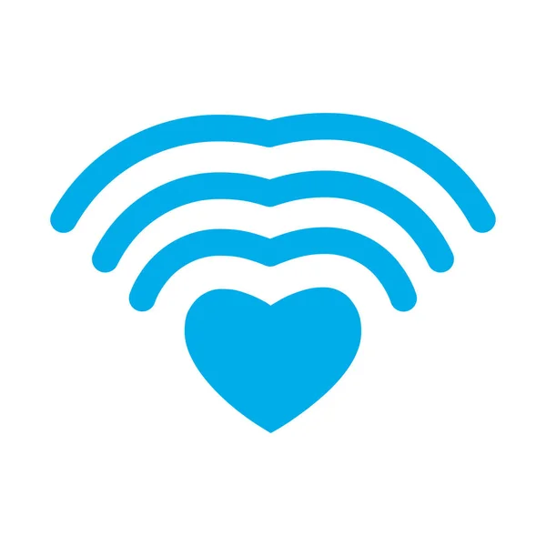 Wi-Fi love. Сердце WiFi. Беспроводная связь для влюбленных. Roman — стоковый вектор