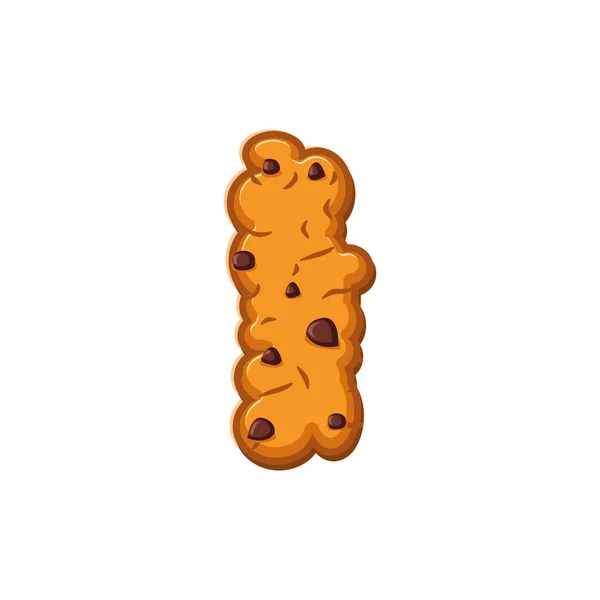 Ich schreibe Cookies. Keksschrift. Symbol für Haferflocken-Kekse. — Stockvektor