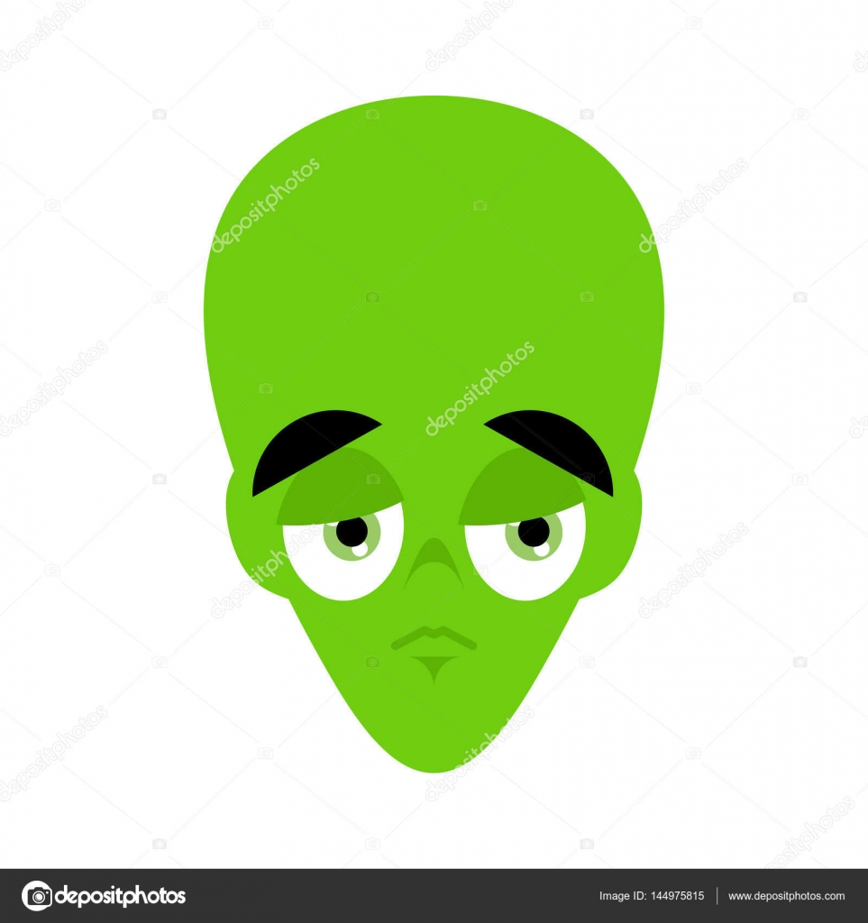 Ogre Sad Emoji Goblin Sorrowful Emotion Isolated Green Monster