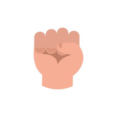 İzole yumruk. yumruk el beyaz arka plan üzerinde