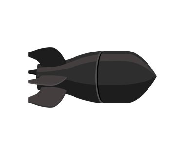 Hava bomba izole. Roket beyaz arka plan üzerinde mücadele. Askeri