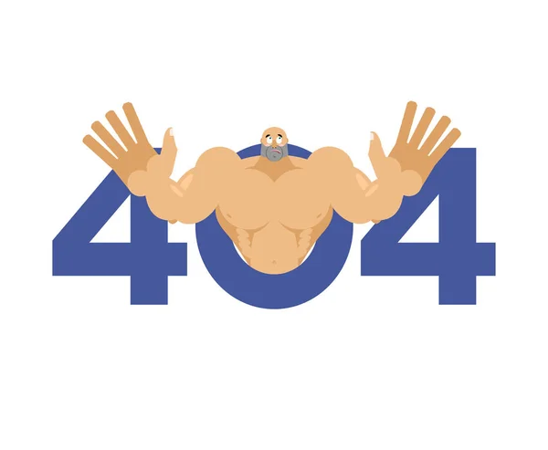 Fehler 404. athletische Überraschung. Seite nicht gefunden Vorlage für Web Sit — Stockvektor