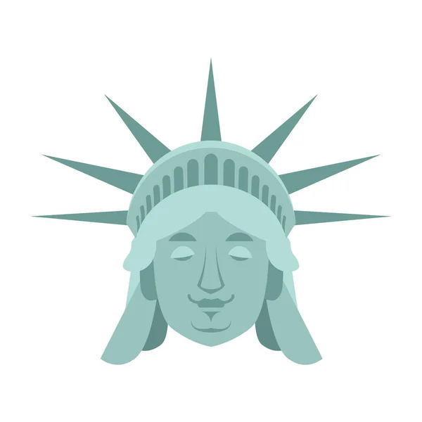 Estátua da Liberdade a dormir Emoji. US monumento estátua rosto dormindo — Vetor de Stock