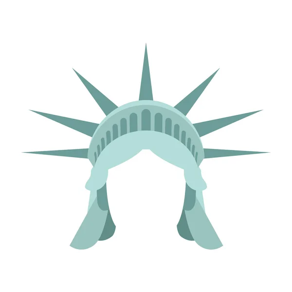 Άγαλμα της ελευθερίας πρότυπο προσώπου κεφάλι. mock πάνω μαλλιών και κορώνα. — Διανυσματικό Αρχείο