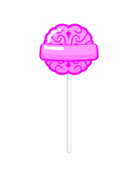 Мозок льодяника. Людський мозок солодкий. Незвичайна солодкість для Холлоу — стоковий вектор