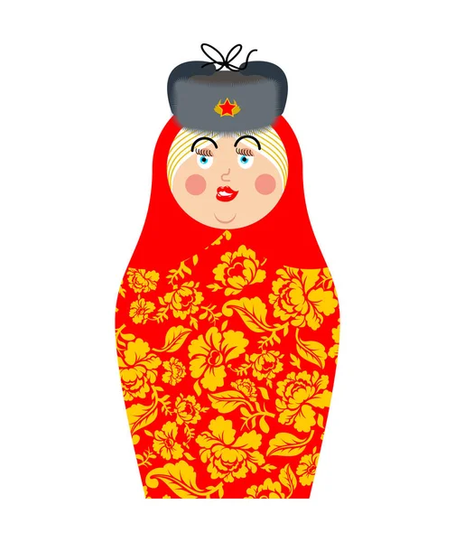 Матрьошка російські народні ляльки. Національна іграшку. традиційні іграшки в — стоковий вектор