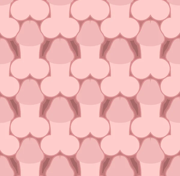 Penis nahtlose Muster. Körperteil Textur. männlicher Hintergrund — Stockvektor