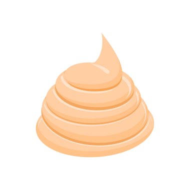 Vanilya krem şanti ve girdap. Pembe curl. Şekerleme tatlı