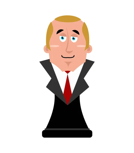 Busto del Presidente. Figura gran jefe — Vector de stock